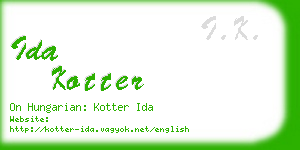 ida kotter business card